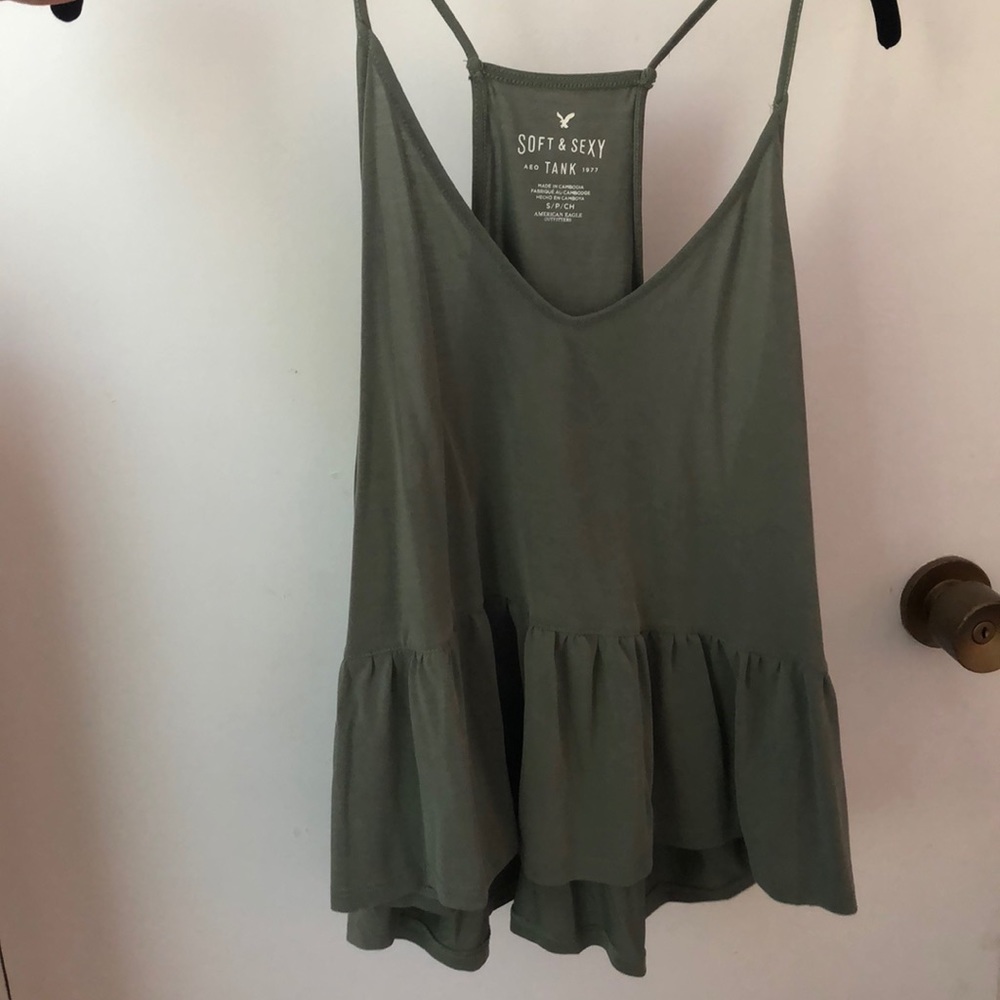 American Eagle army green top
